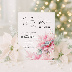 Invitation Cette saison Poinsettia Fête des mariées de Noël