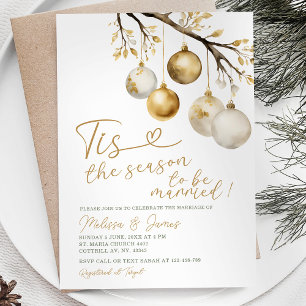 Invitation Cette saison pour être marié Mariage de Noël