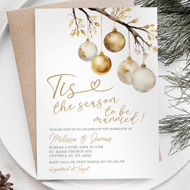 Invitation Cette saison pour être marié Mariage de Noël (Créateur téléchargé)