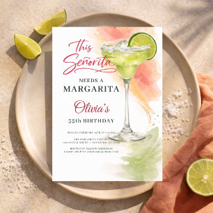 Invitation Cette Señorita a Besoin d'une Fiesta Margarita