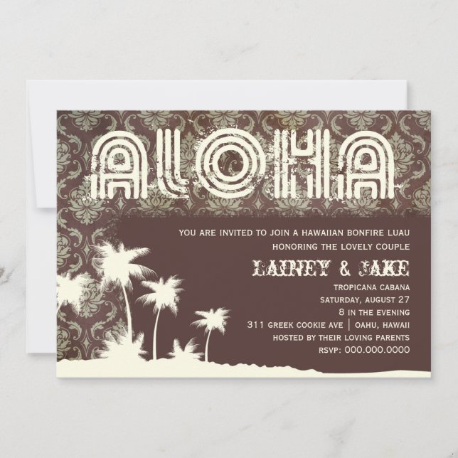 Invitation CGC Aloha Luau Palm Pier (Devant)