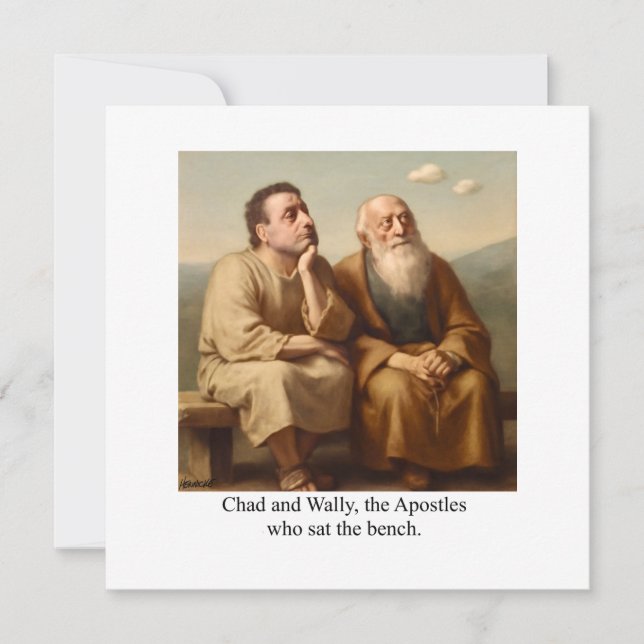Invitation Chad et Wally, les apôtres qui étaient assis sur l (Devant)
