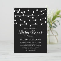 Chaîne lunette Baby shower noir