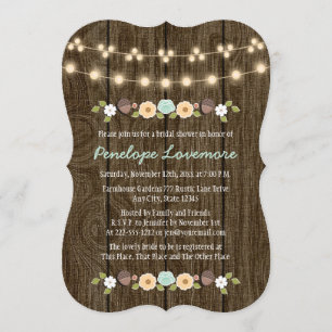 Invitation Chaîne turquoise de lumières Automne Fête des mari
