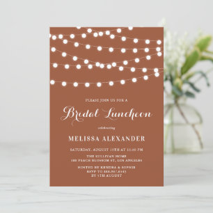 Invitation Chaîne Whimsical Lights Terracotta Bridal Luncheon