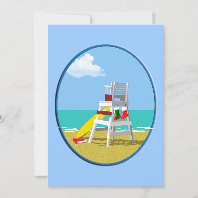 Invitation Chaise de garde-vie à Noël (Devant)