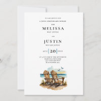 Chaise de plage simpliste pour anniversaire de mar