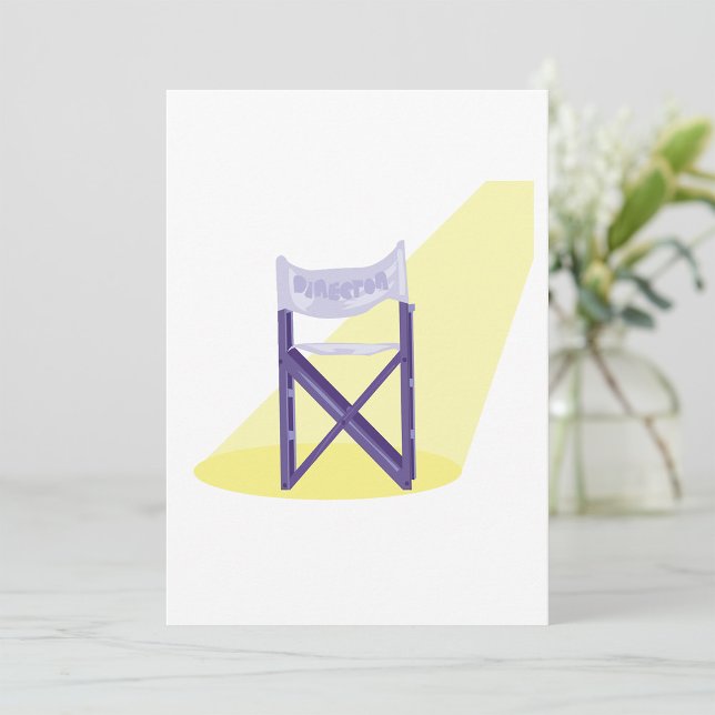 Invitation Chaise de réalisateur de film violet avec projecte (Créateur téléchargé)
