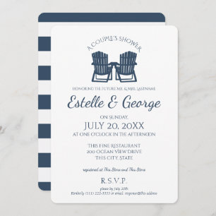 Invitation Chaises Adirondack Douche Couple