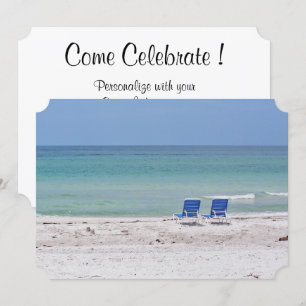 Invitation Chaises sur la plage