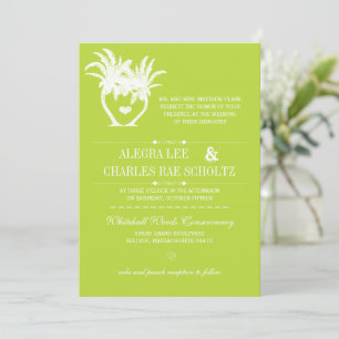 Invitation Chalboard de destination Lime Beach Palm Tree