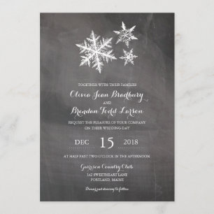 Invitation Chalet de snowflakes Frost d'hiver   MARIAGE