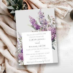 Invitation Chalet Vert Dusky Lilac Matin Floral Après