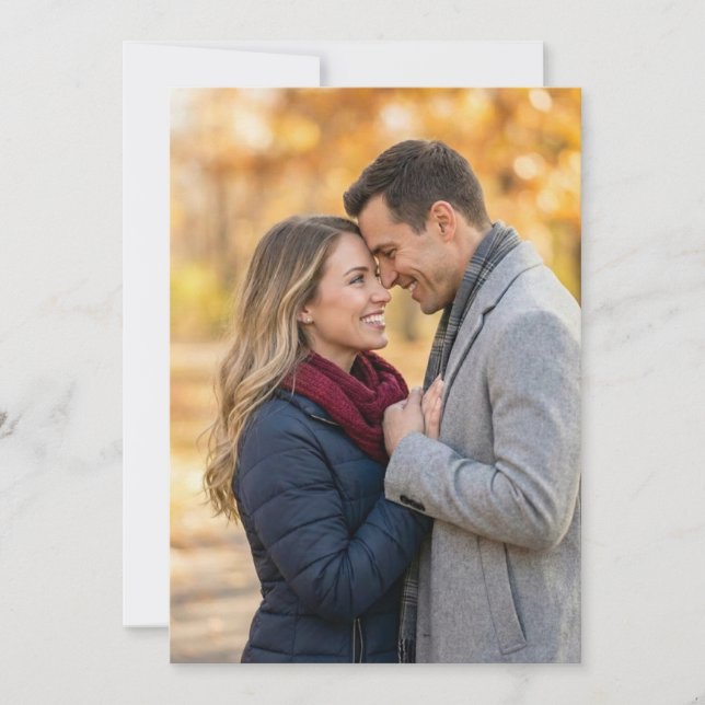 Invitation Chaleur Automnale Joyeuse Photo (Devant)