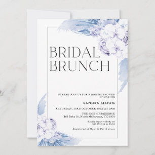 Invitation Chaleureux Boho Pampas Fête des mariées en herbe