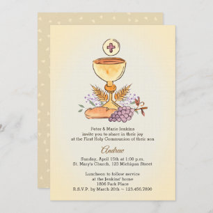 Invitation Chalice de la première communion