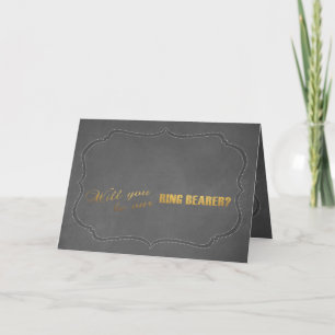 Invitation Chalk Gold Foil Moderne Serez-Vous Notre PORTE-ANN