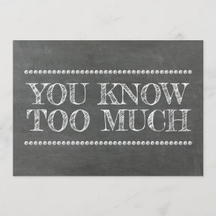Invitation Chalkboard Bridesmaid / Maid of Honor Funny