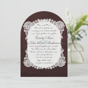Invitation Chalkboard et Lace Deep Burgundy Mariage