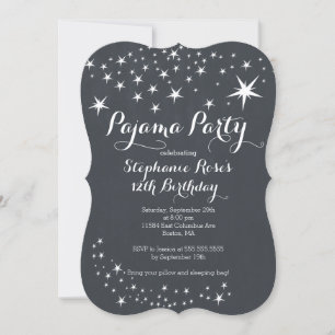 Invitation Chalkboard Fête de bois d'oeuvre Anniversaire Fête