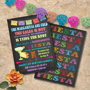 Invitation Chalkboard Mexicaine Fiesta Bachelorette