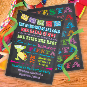 Invitation Chalkboard Mexican Fiesta fiesta Party