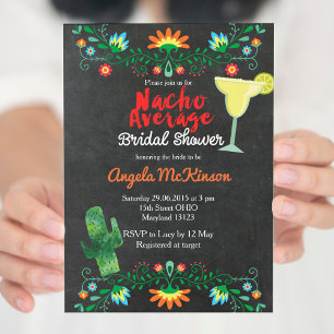 Invitation Chalkboard Nacho Moyenne d'invitation de douche nu