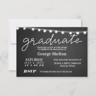 Invitation Chalkboard Open House Graduation Party