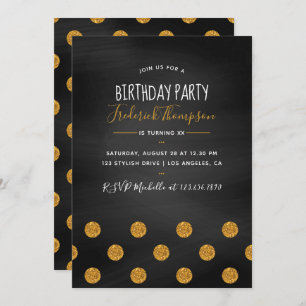 Invitation Chalkboard parties scintillant confetti Anniversai