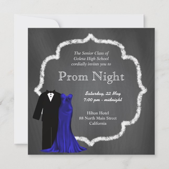 Invitation Chalkboard Prom (Devant)