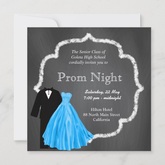 Invitation Chalkboard Prom (Devant)