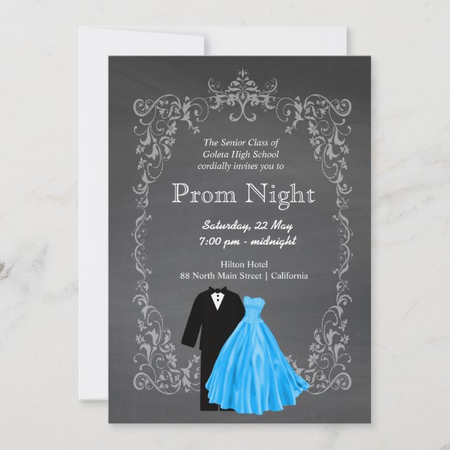 Invitation Chalkboard Prom (Devant)