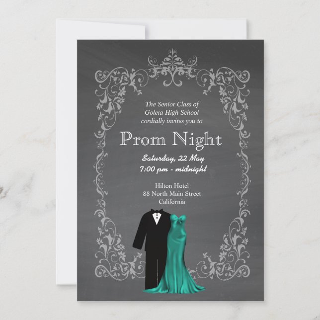 Invitation Chalkboard Prom (Devant)