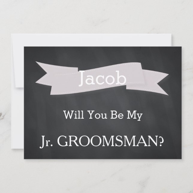 Invitation Chalkboard Serez-Vous Notre Jr Groomsman ? (Devant)
