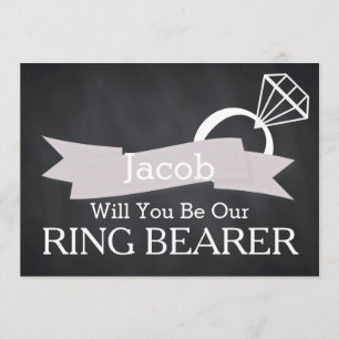 Invitation Chalkboard Serez-Vous Notre Porteur De Ring ?