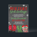 Invitation Chalkboard Vacances Échange Noël<br><div class="desc">Échange de stock de vacances Noël Invitation de fête</div>