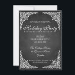 Invitation Chalkboard Vintage Swils Fête<br><div class="desc">Élégant tableau de bord Vintage,  Fête de Noël | Fête de vacances | modèle de l'invitation du dîner. Impressionnez vos amis avec ce design d'invitation sophistiqué et élégant. Entièrement personnalisable !</div>