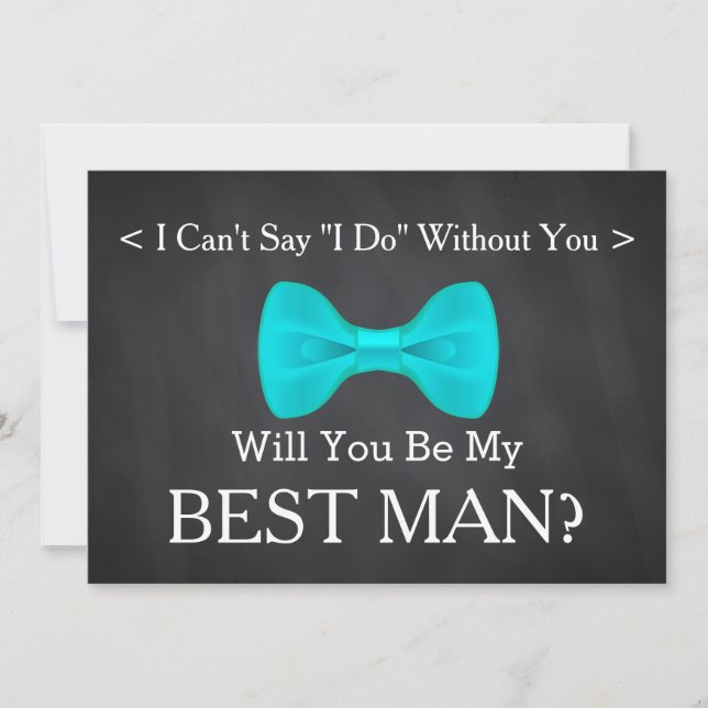 Invitation Chalkboard Will You Be the Best Man (Devant)