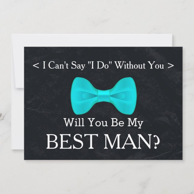 Invitation Chalkboard Will You Be the Best Man (Devant)
