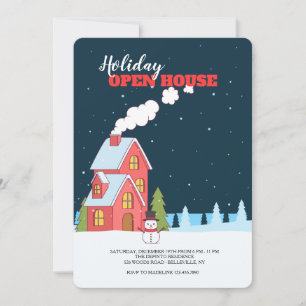 Invitation Chambre ouverte de nuit claire d'hiver