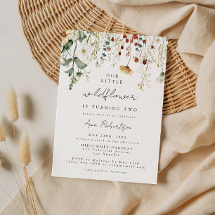 Invitation Champ de fleurs sauvages d'été 2e anniversaire