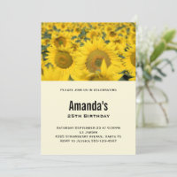 Champ de Tournesols Jaunes Anniversaire