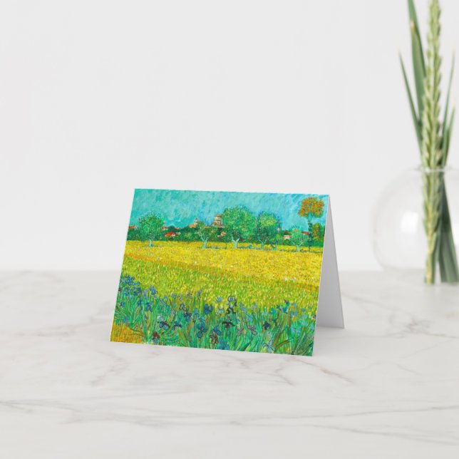 Invitation Champ de Van Gogh avec des iris près d'Arles (Devant)