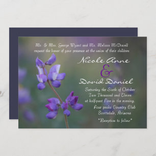 Invitation Champ d'invitation Lupine horizontal