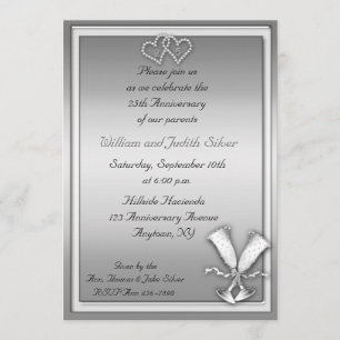 Invitation Champagne 25e anniversaire