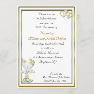Invitation Champagne 50e anniversaire
