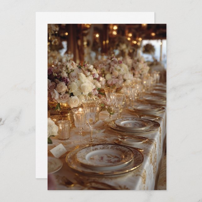 Invitation Champagne & Années | Effervescent (Devant / Derrière)