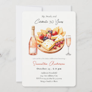 Invitation Champagne & Charcuterie 30e anniversaire Sip, Snac