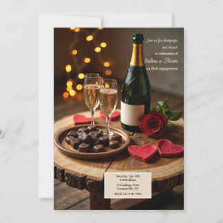 Invitation Champagne et dessert
