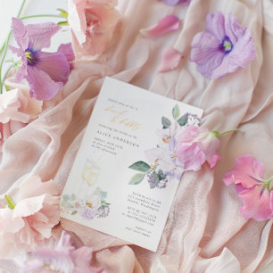 Invitation Champagne et floral brunch de mariage élégant